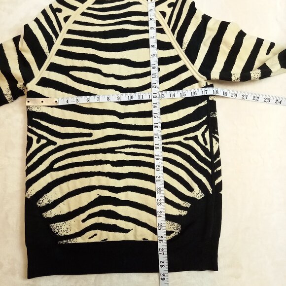 A.L.C Zebra Print Wool Blend Thick Sweater (Size 6) - Picture 8 of 9